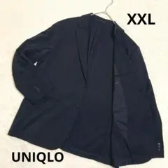 ★ユニクロ 感動ジャケット ブラック XXL ウォッシャブル 黒のサムネイル