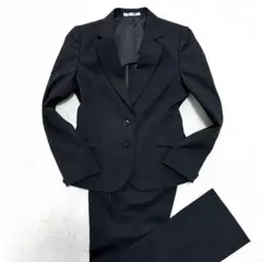 【美品】LES MUES レディース パンツスーツ ブラック サイズS