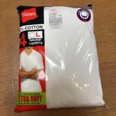 ヘインズメンズ白TシャツL未開封４枚セット、レディース○