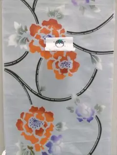 竺仙浴衣　浴衣反物 青地 花柄