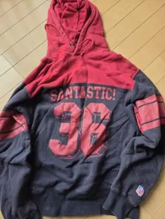 SANTASTIC! フード付きパーカー Mサイズ レッド/グレー