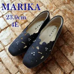 【新品】MARIKA 23cm 黒 4E 幅広パンプス 軽量 歩きやすい