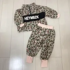 100cm 韓国子供服 セットアップ ジャージ ヒョウ柄 レオパード ギャル