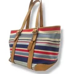 COACH ミニトートバッグ　マルチカラーストライプ