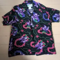 Paradise Found アロハシャツ ブラック 花柄 Sサイズのサムネイル