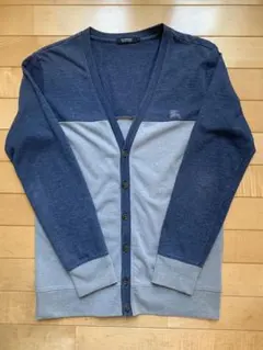 BURBERRY BLACK LABEL ネイビー/グレー カーディガン