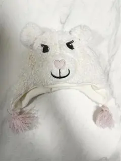 クマの顔デザイン ベビー帽子　baby gap