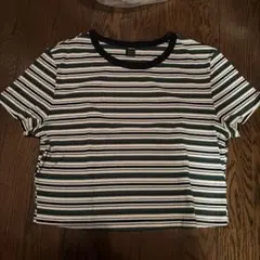 SHEIN ボーダー 半袖カットソー XL
