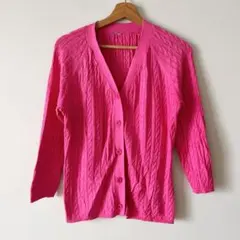 J.CREW ジェイクルー ケーブルニットカーディガン コットン100% ピンク