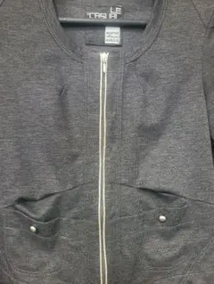 マリテフランソワジルボーダークグレー ノーカラージャケット