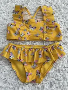 【80cm】h&m蝶プリント フリル付きビキニ