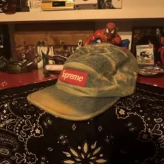 Supreme denim camp cap dirty indigo