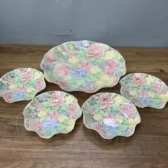 E-2 B.C BEST COLLECTION ガラスプレート 皿セット 大皿