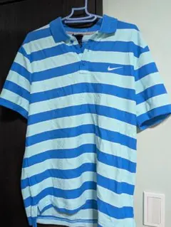 Nike ボーダー ポロシャツ ブルー系