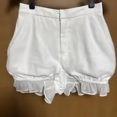 snidel フリル付きホワイトショートパンツ サイズ0