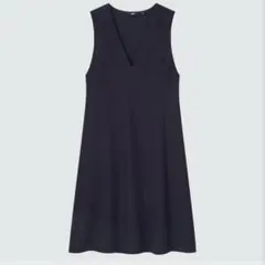 ユニクロ　ブラッシュドジャージージャンパースカート　S グレー