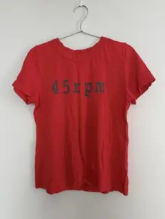 45rpm ロゴプリント Tシャツ レッドのサムネイル