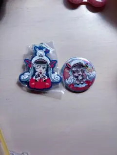 2022年雪ミク 初音ミク 缶バッジ ラバーキーホルダー セット