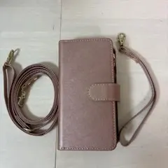 ピンク 手帳型 iPhone SE第二世代ケース カードポケット付き美品