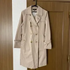 COMME CA ISM ベージュ ダブルブレスト トレンチコート　L