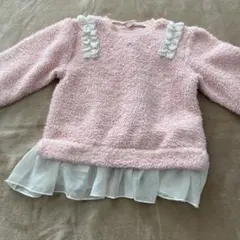 トレーナー　130 もこもこ　ピンク