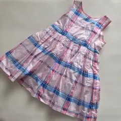 【Jacadi 】ノースリーブ チェック柄ワンピース 96cmのサムネイル