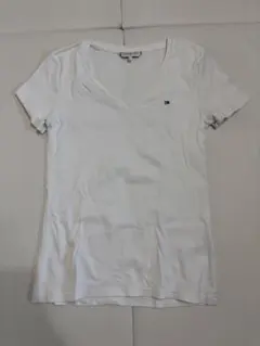 TOMMY HILFIGER VネックホワイトTシャツ
