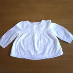 baby gap アイボリー長袖ブラウス　女の子　70センチ