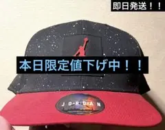 【極美品/ステッカー付】JORDAN FLIGHT スナップバックキャップ 黒赤