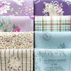 こうの早苗　パッチワークカットクロス８枚セット　YUWA