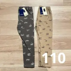 西松屋　レギンスパンツ　車両プリントパンツ 110cm 10分丈　働くくるま