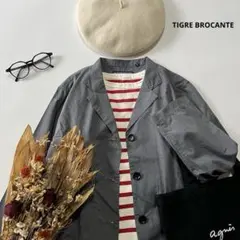 a1448＊ ティグルブロカンテ コットン混 テーラード シャツジャケット