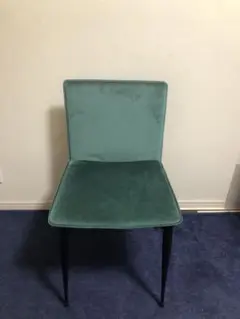 SOGO家具　エナメルグリーン　ベロア 椅子 モダン　②