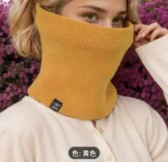 NU439529　黄色　ユニセックス　フリース裏地　ネックゲイター