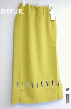 DFFUR. ディフル M ロングスカート　ライトグリーン　ウエストゴム