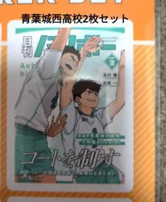 ハイキュー！！月刊バリボーステッカー　青葉城西高校2枚セット及川徹　岩泉一