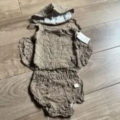 ブラウン コットン フード付き