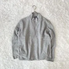 UNIQLO ハーフジップ　フリース（M）プルオーバー　グレー系　メンズ
