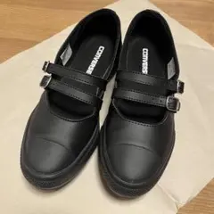 【美品】converse コンバース メリージェーン ブラック24cm