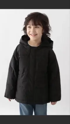 global workブラック フード付き ダウンコート 160cm