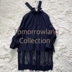 トゥモローランドコレクション コットンオーガンジー バックボウタイブラウス