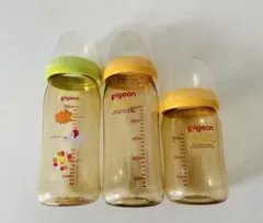 ピジョン哺乳瓶 プラスチック 3本セット 150ml 240ml ミルクポン付き