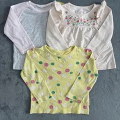 3点セット ロンT 長袖Tシャツ 90cm 女の子 春