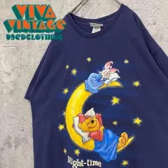 レア00s【古着】ディズニー くまのプーさん キャラクターTシャツ メンズ3XL
