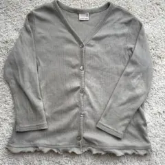 petit main ライトカーキ　 カーディガン 110