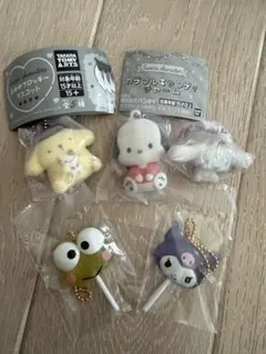 サンリオ ふわわフロッキーマスコット カラフル　キャンディ　チャーム　セット
