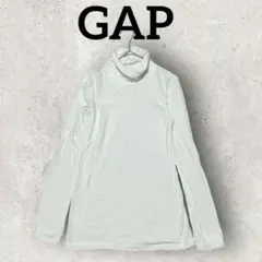 GAP タートルネックカットソー トップス 長袖シャツ (XS) ホワイト 無地