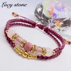 天然石 パワーストーン ブレスレット アンクレット マクラメ 恋愛運