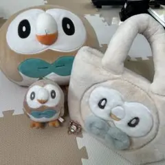 ポケモン モクロー もっちりまんまるクッション マスコット ぬいぐるみ