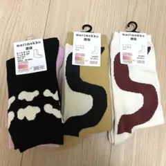 marimekko マリメッコ　HEATTECH靴下3足セット 23-25cm